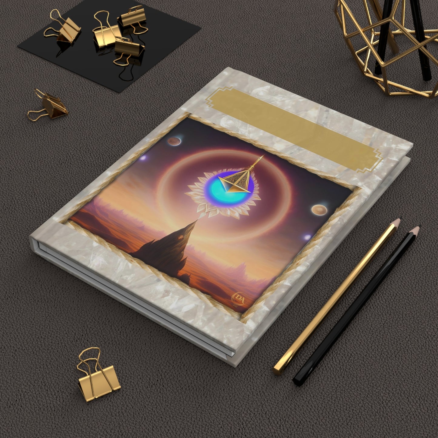 Mystic Geometry Hardcover Journal โ Celestial Temple Art Notebook by Divine Arts