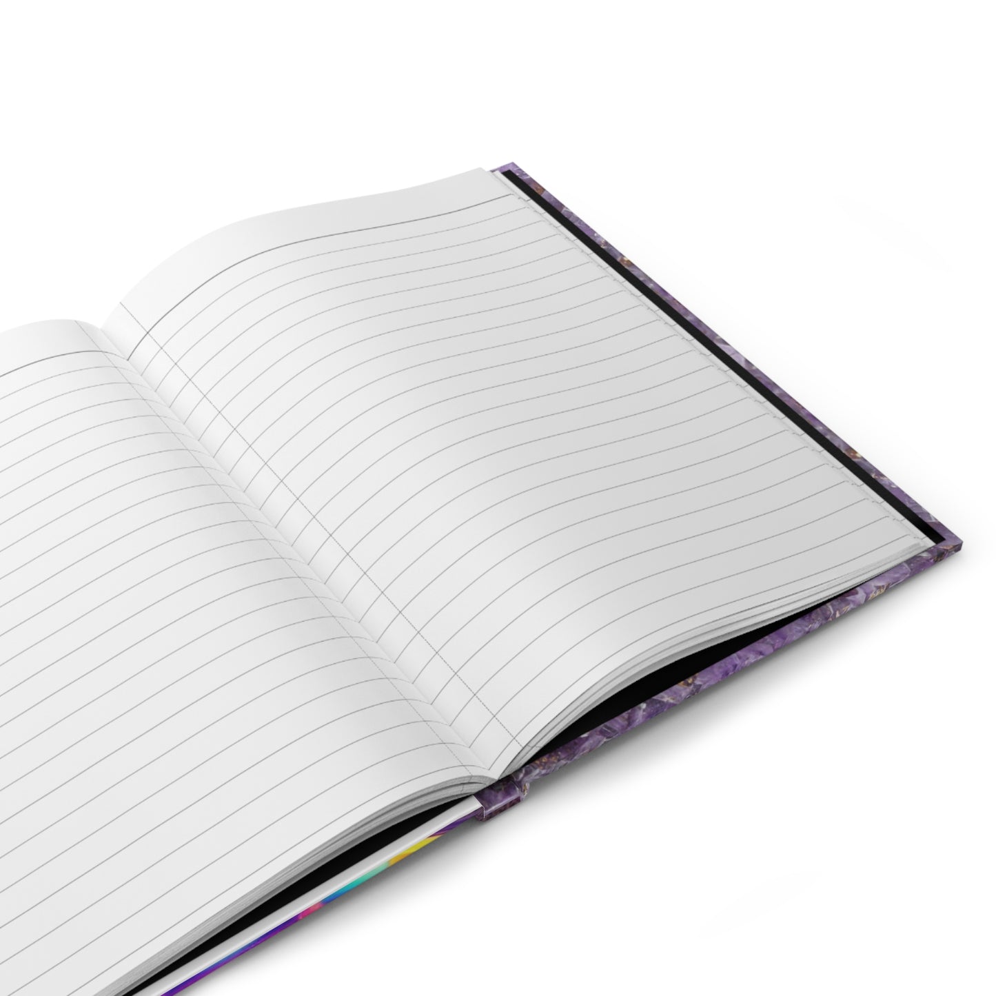 Amethyst Akasha Hardcover Journal — Crystal-Galaxy Night Notes Notebook by Divine Arts