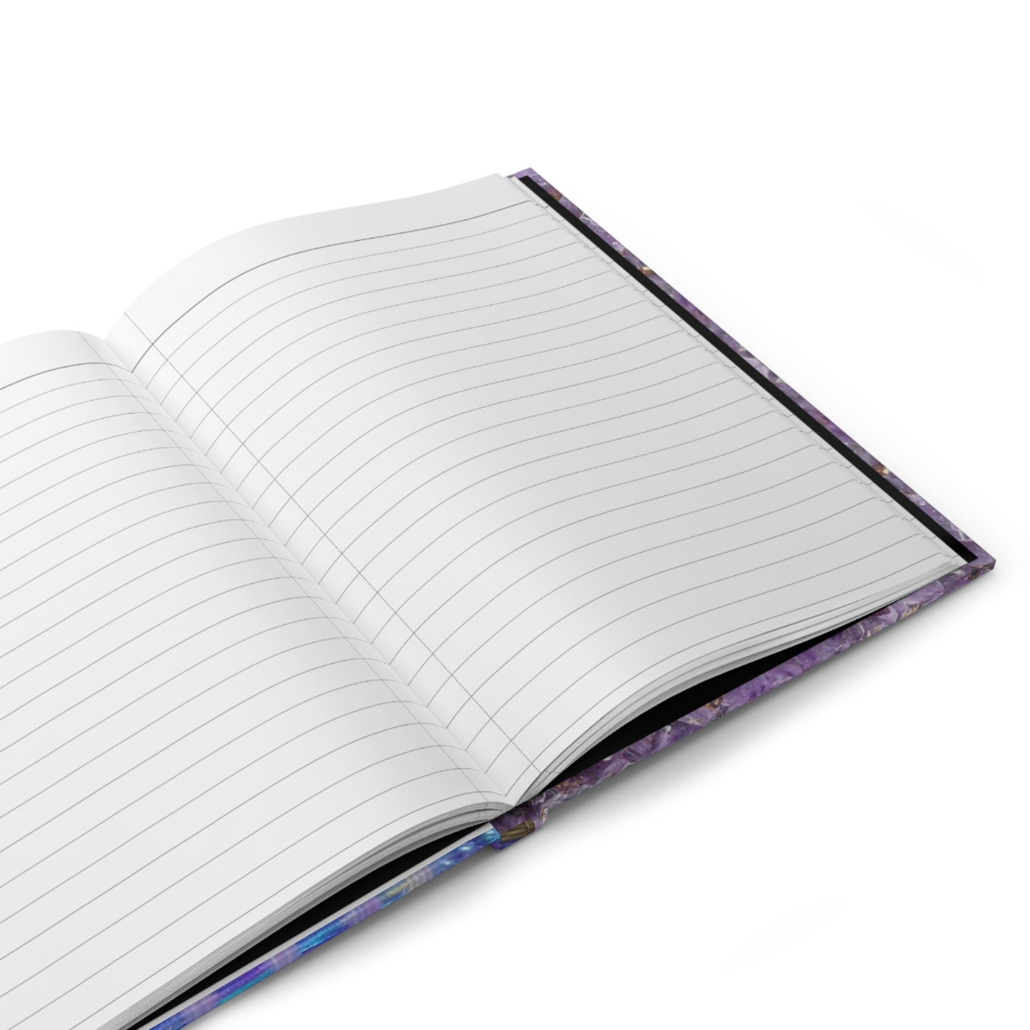 Amethyst Akasha Hardcover Journal — Crystal-Galaxy Night Notes Notebook by Divine Arts