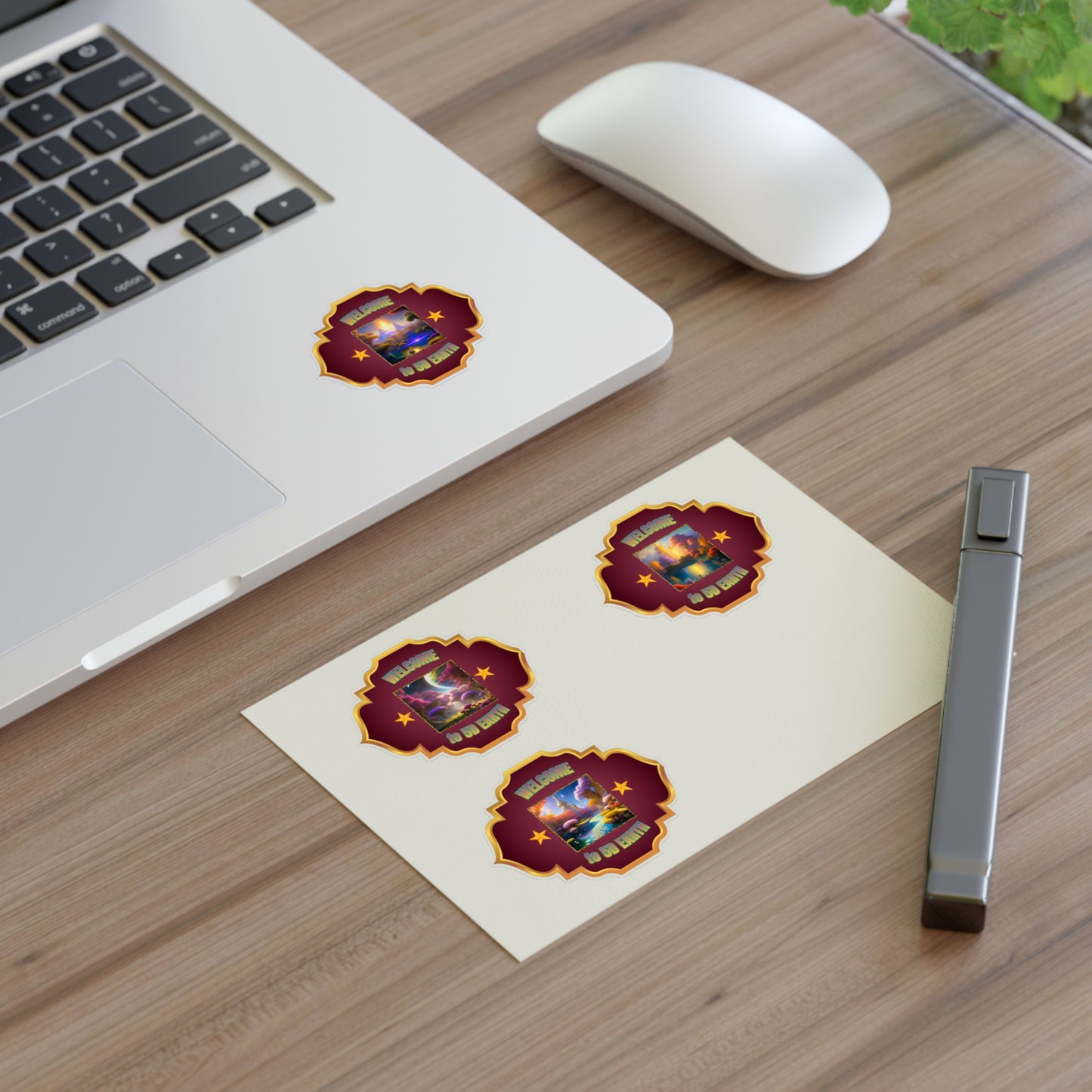 Vinyl 5D Earth Sticker Sheets (6x4) - Colorful Vibrant Scenes of 5D Earth in Crystal Ascension, Idyllic Utopian Landscapes &  Scenic Views of Nature & Purified Planet by Divine Arts