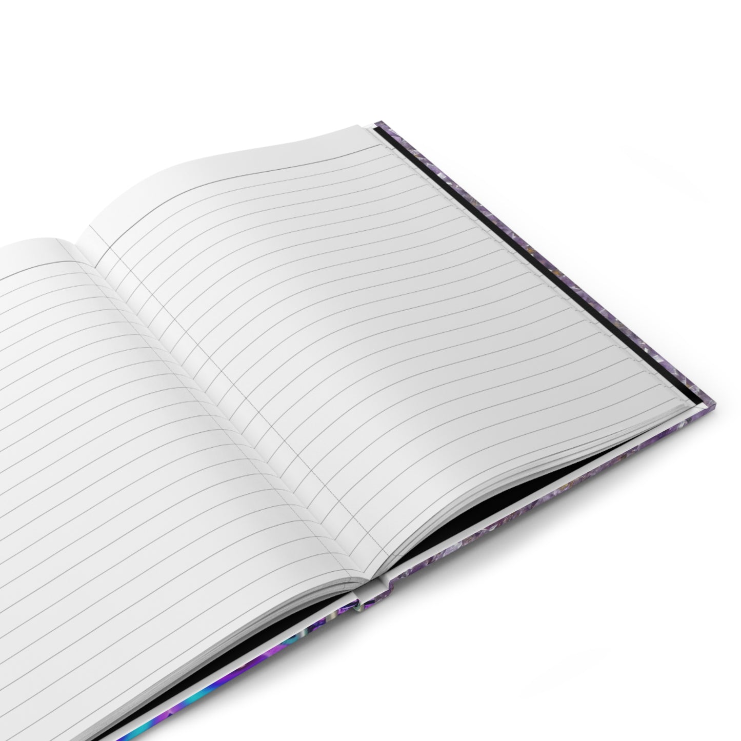 Amethyst Akasha Hardcover Journal — Crystal-Mandala Night Notes Notebook by Divine Arts